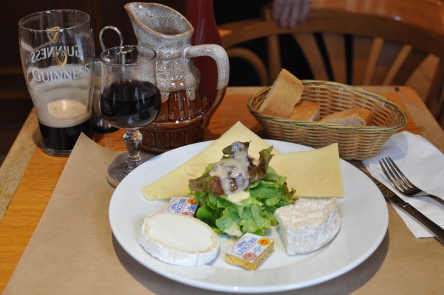 Cantal,Camembert,Chevre. This is an alliterative meal.