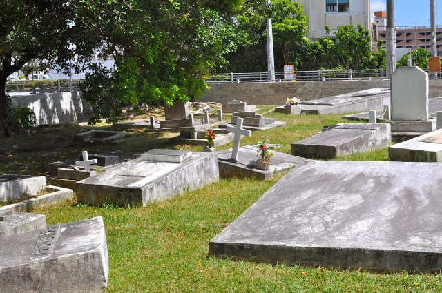 The graveyard has been carefully designed to reflect that many of the incumbents died at sea.