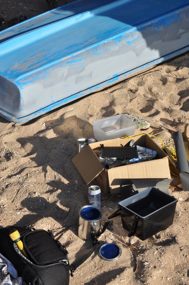 Dark blue yacht paint