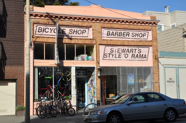 Bike shop and funky barber