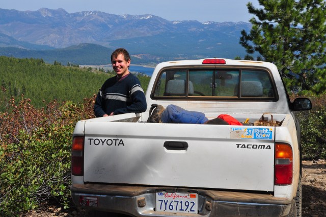 Thousands of square miles of mountains and lakes with nobody there except Ben and Topher's Truck