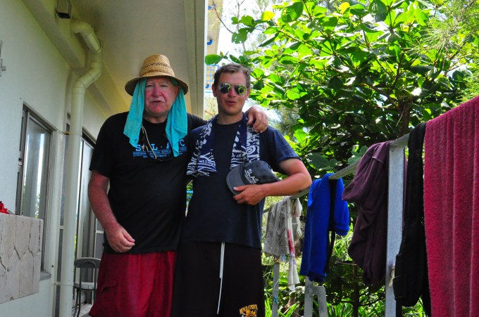 After 9 hours on an open boat. Ben looking much fresher than Me.