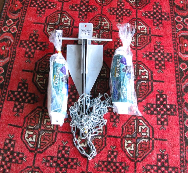 My new stern anchor and fenders
