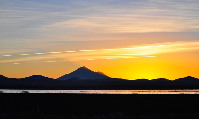 First sunset of 2015, just a couple of miles from the Oregon border.