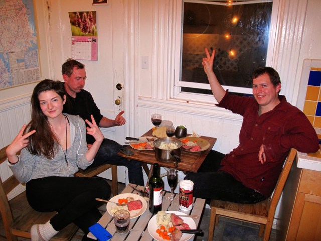 Megan is a vegetarian but nobly accepted beef.