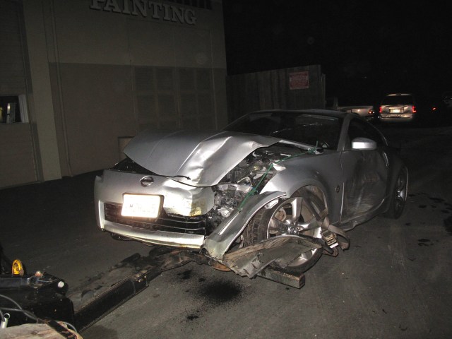 All the damage was on the driver's side.