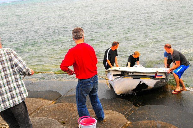 The steps are lethally slimy.