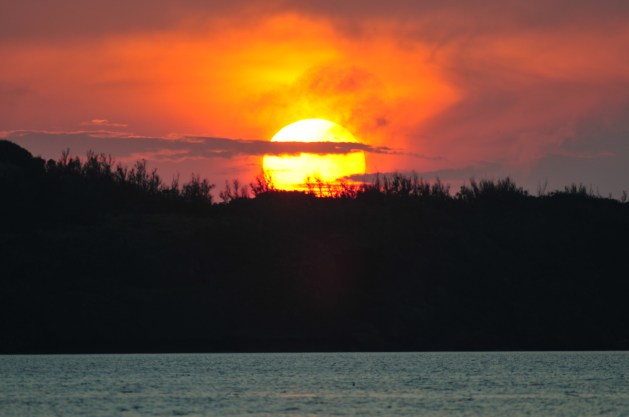 The sun going down on me.