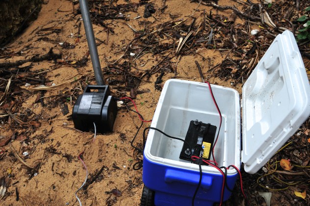 How could the winch cable get in there?