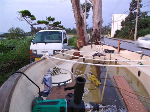 It is getting dark as I set to work.